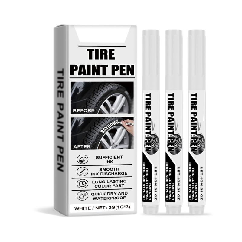 15 ks Bílý lak na pneumatiky Pero Voděodolné Značkovací pero na pneumatiky Bílé pero Rychleschnoucí Pro opravu škrábanců na pneumatikách automobilů