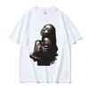 90s Singer S-Sade Print Graphic T Shirt Unisex Wounisex Hip Hop Vintage Short Sleeve T-Shirts   Oversized T-Shirt Streetwear