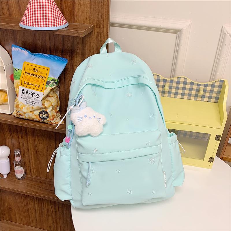 Schoolbag new backpack student schoolbag high value ins wind backpack fashionable versatile large capacity junior high school girls
