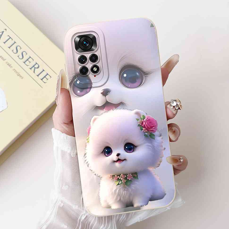 Cute Girl Cover For Xiaomi Redmi Note 11 Pro 4G Casing Soft Silicone Fundas Case For Redmi Note 11 Note11 Pro Cover Coque
