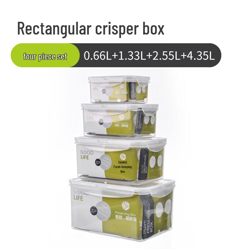 Alliance Thickened Rectangular Plastic Food Storage Container Set