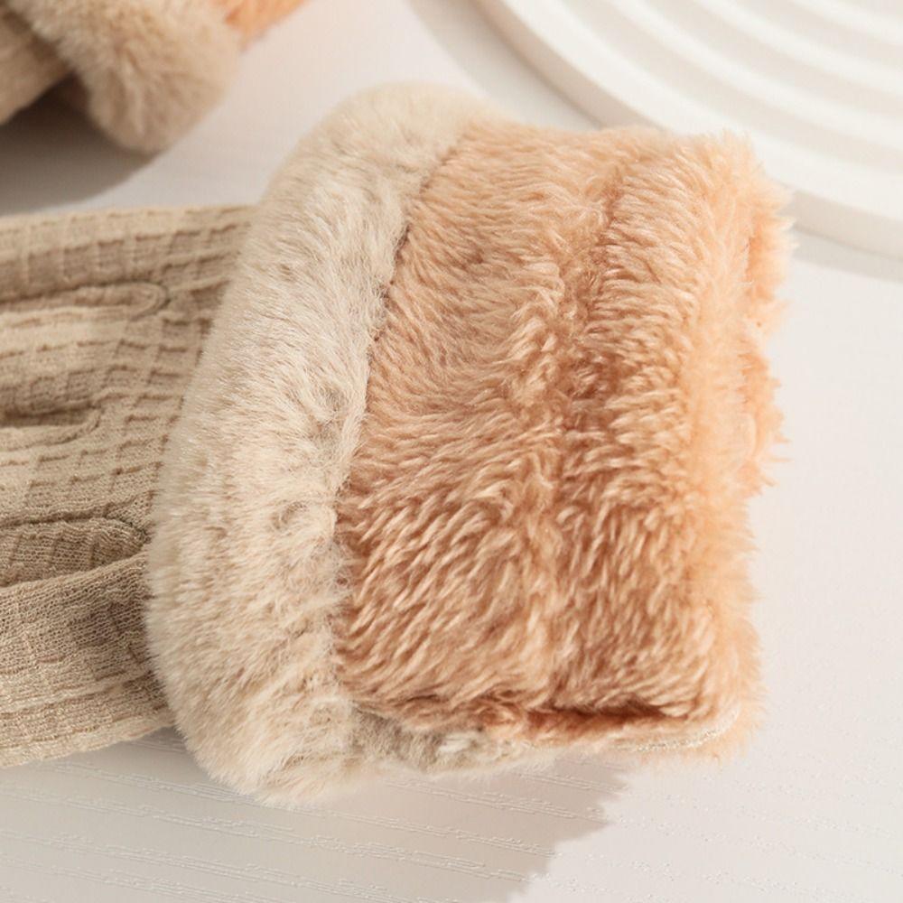 Full Finger Winter Women Gloves Warm Full Finger Gloves Fashion Warmer Bike Cycling Glove  Female