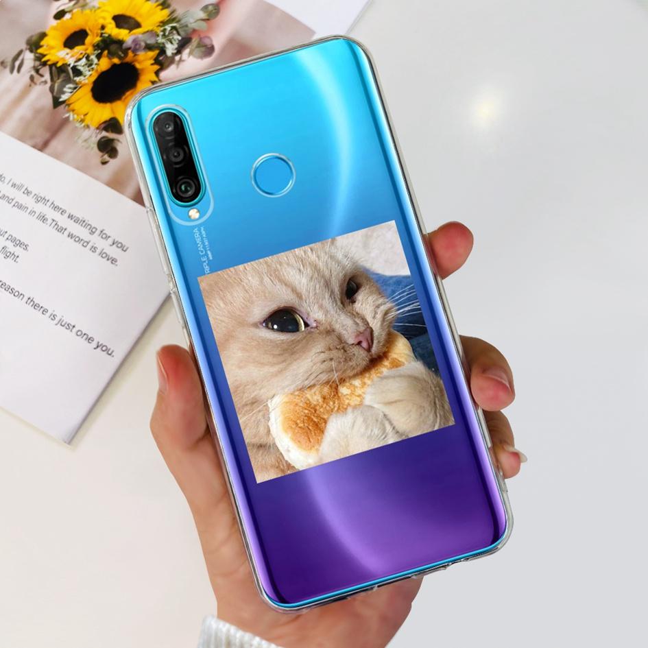 For Huawei P30 Lite Case MAR-LX1M MAR-L21A MAR-LX1A Cute Astronaut Cover Clear Silicone Bumper For Huawei P30 Pro Lite P 30 Capa