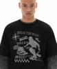 TRILLION Skateboard Pigment Graphic Short Sleeve T-Shirt (Black)