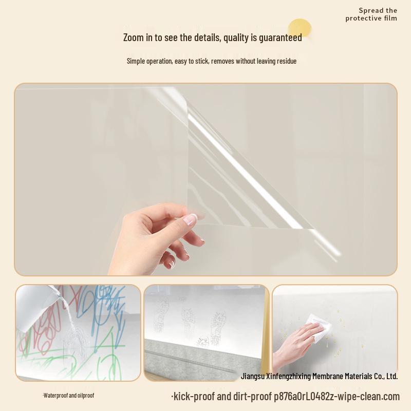 Průhledná samolepicí vodotěsná ochranná fólie na zeď