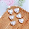 1 Pair Fashion Heart-shaped Long Dangle Earrings for Women Jewelry