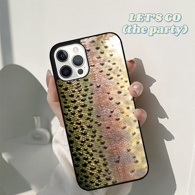 Herbst Regenbogenforellen-Fischerei Haut Handyhülle Cover für iPhone 16 15 12 mini 11 13 14 Pro Max SE2020 Apple 6 7 8 Plus Hülle