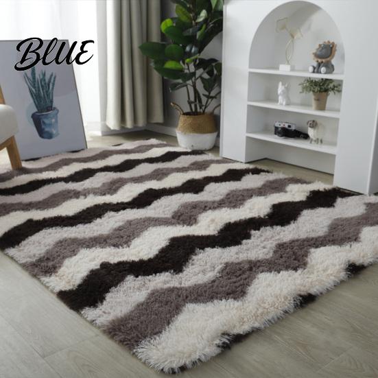 Tie Dye Rug Fluffy Plush Ripple Geometric Area Water Shaggy Tie-Dye Super Soft Modern Non-slip