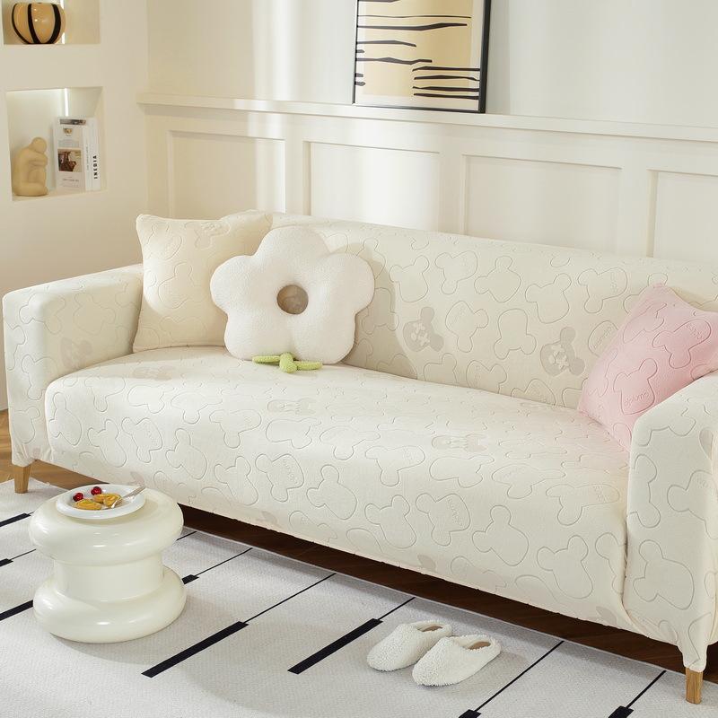 Sofabezug Rundum eingewickelt Einfacher Sofabezug Universal Sofa Schonbezug Sofakissenbezug Stretchbezug Stoff Anti-Kratz