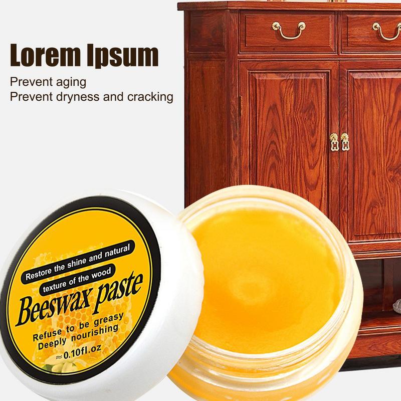 Natural Wood Care Wax SolidWood Furniture Polishing Conditioner Beeswax Polisher Waterproof Furniture Care Maintenance Beeswax