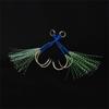 20Pcs Double Fishing Assist Hook Kits Slow Quickly Fall Jigs Fishing Hook Flash Dancing Jigging Assist Hooks Enduring