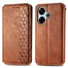 For Xiaomi Redmi 13 5G/13 4G PU Leather Case Rhombus Imprint Wallet Stand Phone Cover