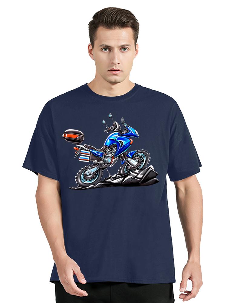 Motorrad Tshirt Mit Hon Motorcycle Transalp New Summer T Shirts Unisex 100 Cotton Cool Tees Harajuku