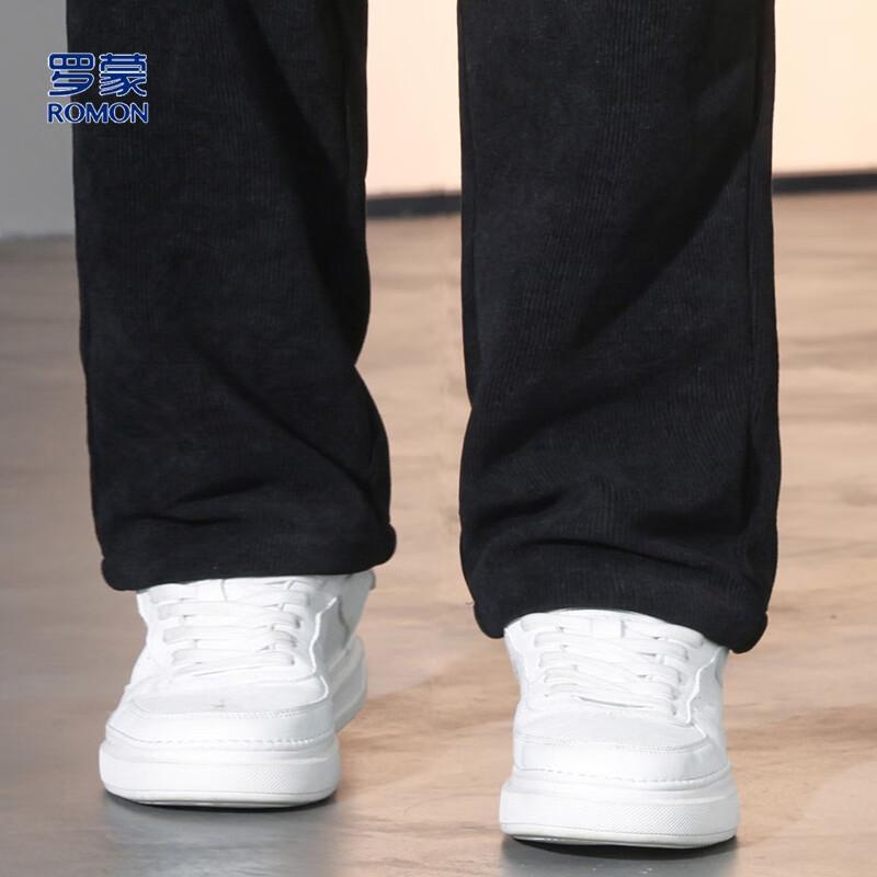 ROMON Men's Corduroy Straight-Leg Casual Pants
