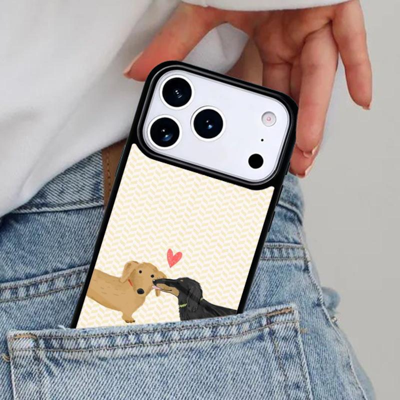 Funny Dachshund Long dog short legs Phone Case for iPhone 16e 15 14 13 12 17 Pro Max Plus Air 17pro Cover Coque