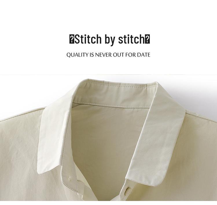 Damen besticktes Baumwollhemd - 2025 Frühher Herbst Lockerer Revers-Top, Altersminderndes Hübsches Langarm-Modedesign