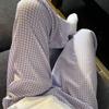 Stripe Plaid Girls’ Sleepwear High Waist Baggy Home Pajama Fashion Sweet Trousers Spring Autumn