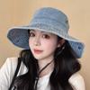 Anti-UV Mountaineering Caps Western Cowboy Panama Hat Portable Summer Bucket Hat  Camping Hiking