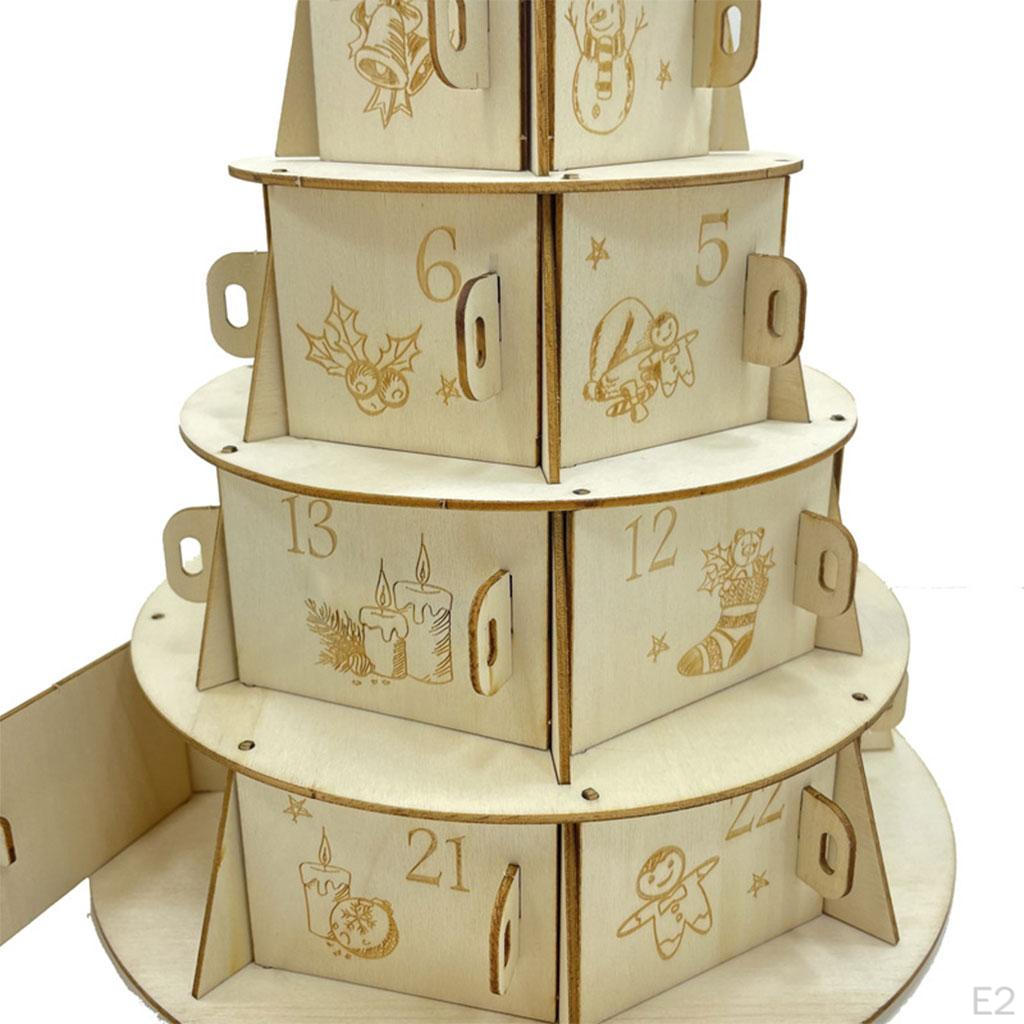 Drawer 24 Days Cake Shape Decor
