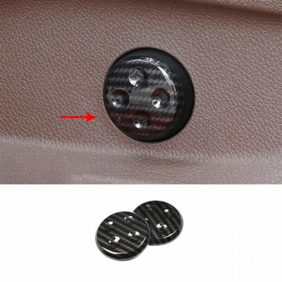 ABS Carbon Fiber Seat Button Handle Cover Trim 2PCS For Benz C-Class 2015-