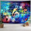 Vintage Musical Note Tapestry On the Wall