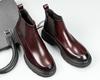 British Chelsea Platform Boots Fashion Men'S Shoes Genuine Leather Round-Toe Mid-Calf Thick Sole Business Work Abkle Boots Male