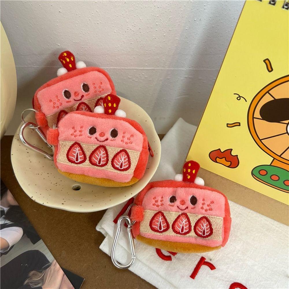 

Embroidery Multifunctional Mini Coin Purse Bus Card Holder Korean Money Bag Zipper Purse Wallets рожевий