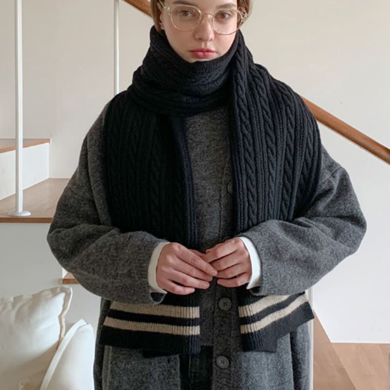 J.LARUEN Twisted Knit Muffler (5 Colors)