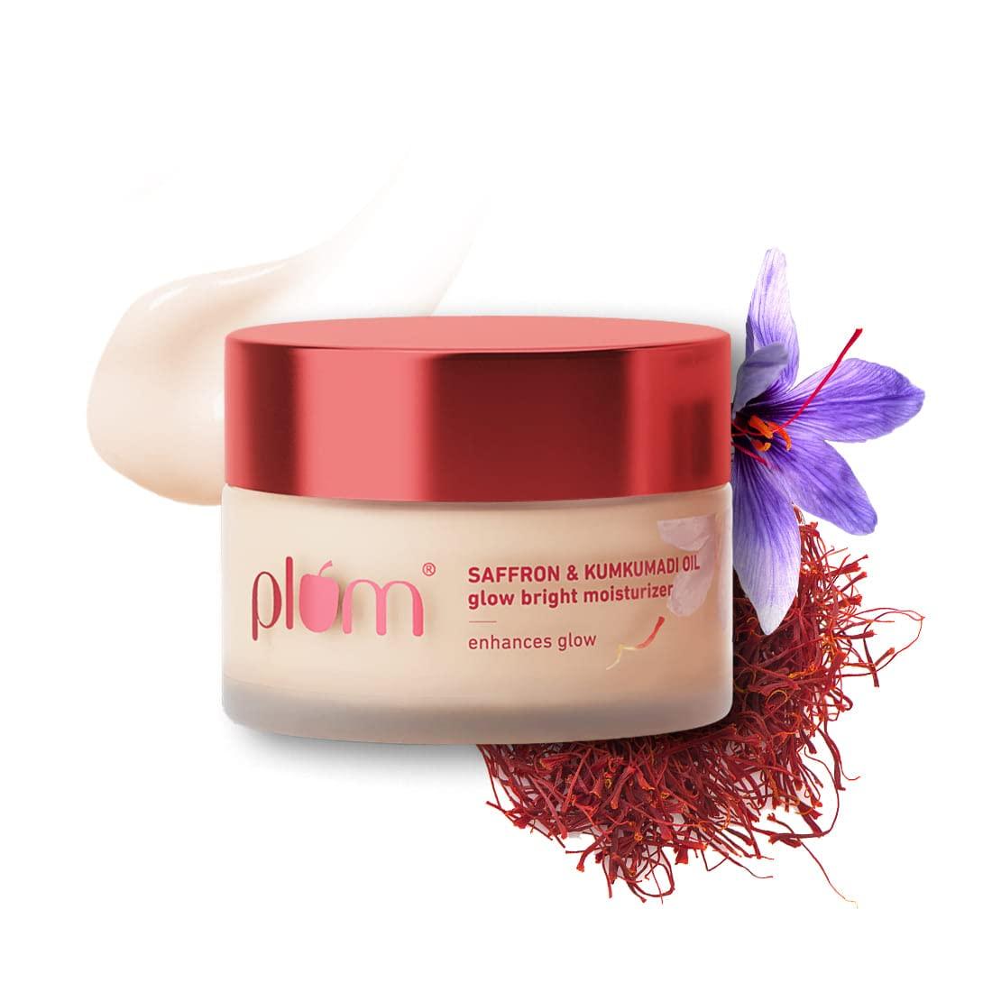 Plum Saffron & Kumkumadi Daily Glow Moisturizing Cream SPF 35 50g Quick-Absorbing Bright Skin