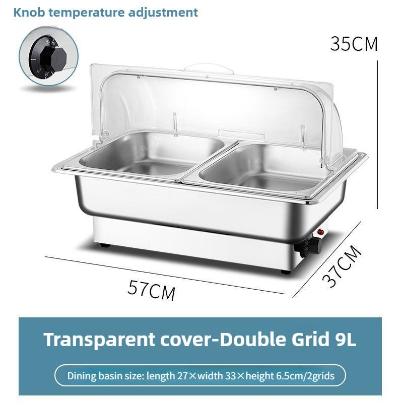Large Capacity Electric Chafing Dish Buffet Set Parties Food Buffet Warmer Restaurant Adjustable Temperature Stove