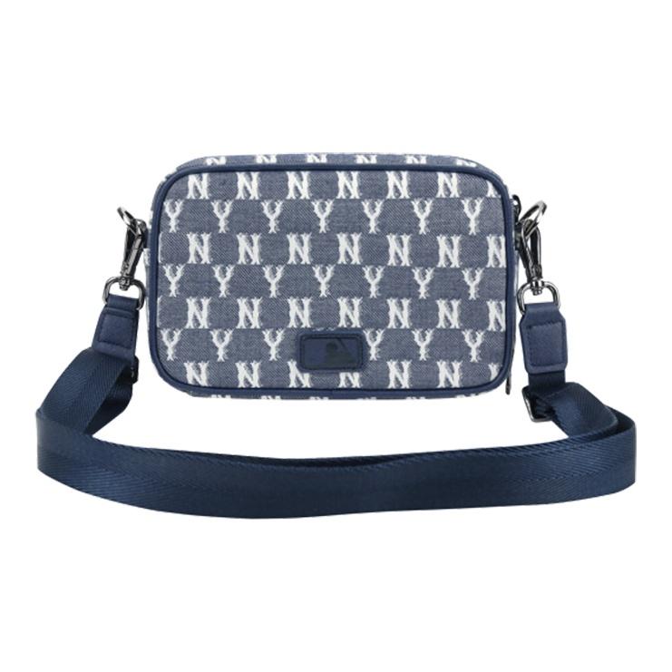 MLB Monogramm Serie Vintage All Over Print NY Yankees Kameratasche Unisex Umhängetasche Marineblau 32BGDM011-50N