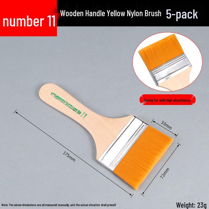Nylon Soft Bristle Industrial Paint & Art Brush - Small BBQ & Lab Use