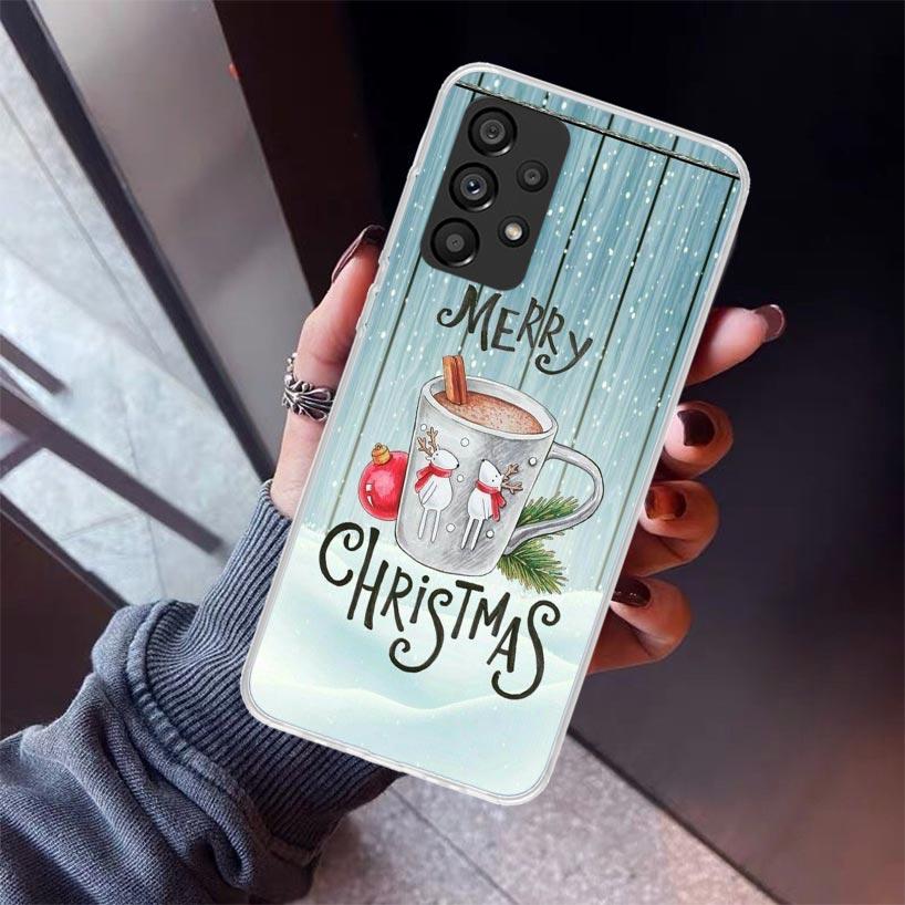 Winter Coffee Christmas Phone Case For Samsung Galaxy A17 A16 A15 A14 A13 A57 A56 A55 A54 A53 A37 A36 A35 A34 A33 A26 A25 A24 A2