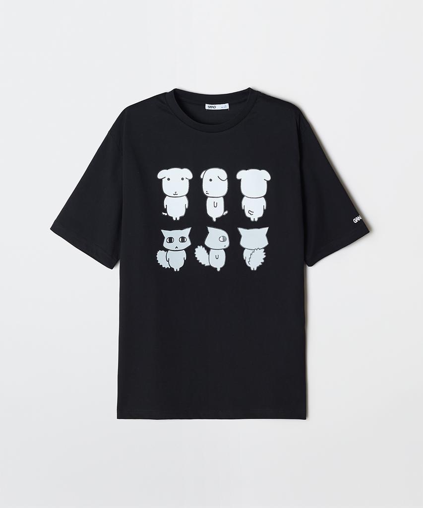 Seupao [Ganadi] Short Sleeve T-Shirt (Graphic Black)_Sprlg25U09