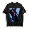 Gothic Wizard Print Cool Long Sleeve Top Unisex Loose T-Shirt For Streetwear Subculture Fans Pure Cotton T-shirt