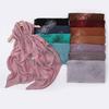 Women Pearl Chiffon Pleated Chiffon Hijab Scarf Islamic Clothing Headscarves Flower Shawls Headwraps For Ladies 70*165Cm