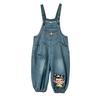 Tuta in Denim 2025 Nuova Larga Casual Moda Decalcomania Tuta in Denim a 7 Punti Streetwear Femminile Pantaloni Jeans Casual da Donna