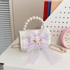 Children's bag female cartoon little princess messenger bag little girl pearl handbag chain bow change bag