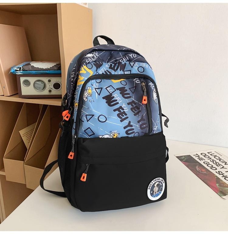 Schoolbag Student Backpack Korean Edition Fashion Trend Alphabet Couple School Bag Casual Large Capacity Computer Backpack