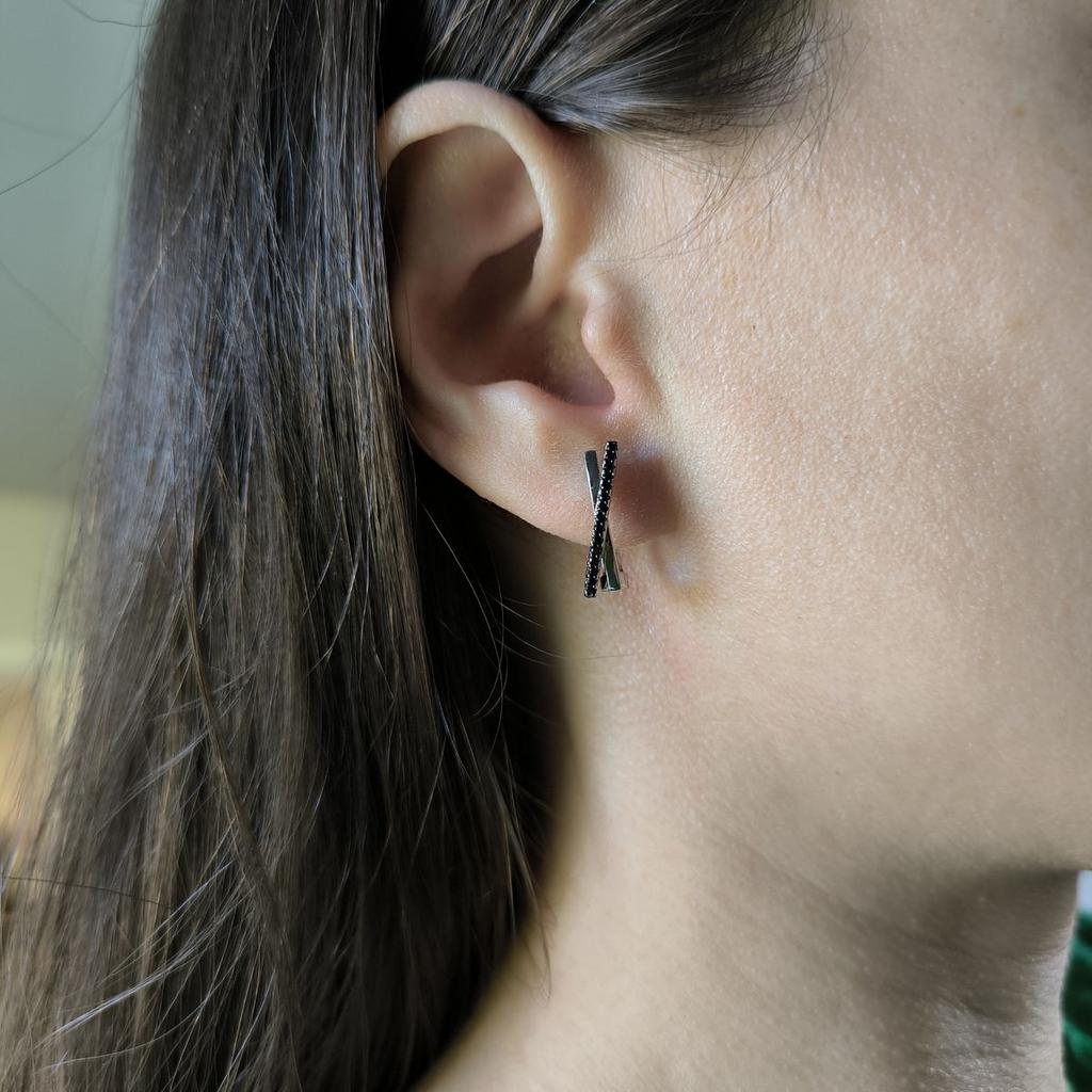 Silver Earrings with Cubic Zirkonia (2187455)