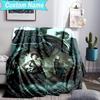 Custom Name Blanket Alien Fire Blanket Bedding Blanket for Travel, Camping, Living Rooms, Offices, Sofas, Fan Christmas gift