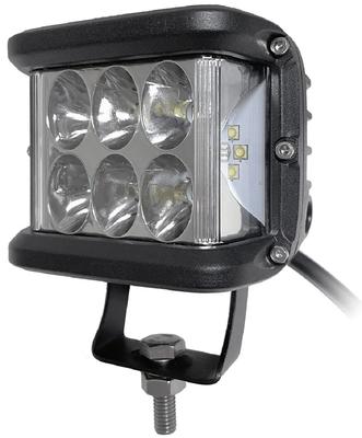Kashimura NML-38 Schwarzes LED-Arbeitslicht, Weitwinkel, 12 LEDs, 36W, 180-Grad-Abstrahlwinkel, Weißes Licht, IP67-konform, Geräuschreduzierung