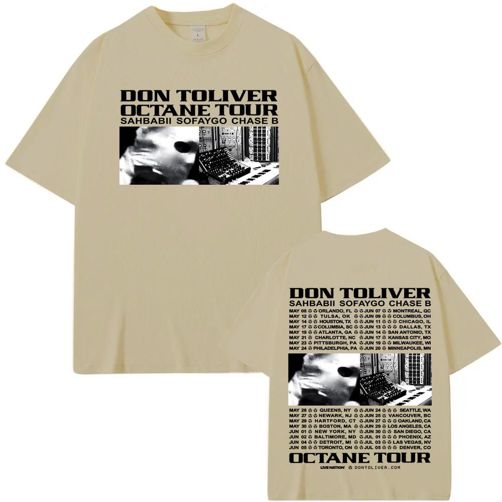 DON TOLIVER OCTANE TOUR 2026 Tee Rapper Summer Hip Hop Tee 100% Cotton Casual Grunge Round Neck Tees