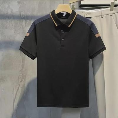 Camisa Polo Harajuku de Moda para Hombre 2024 - Estilo de Verano Simple y Literario con Mangas de Cinco Puntas