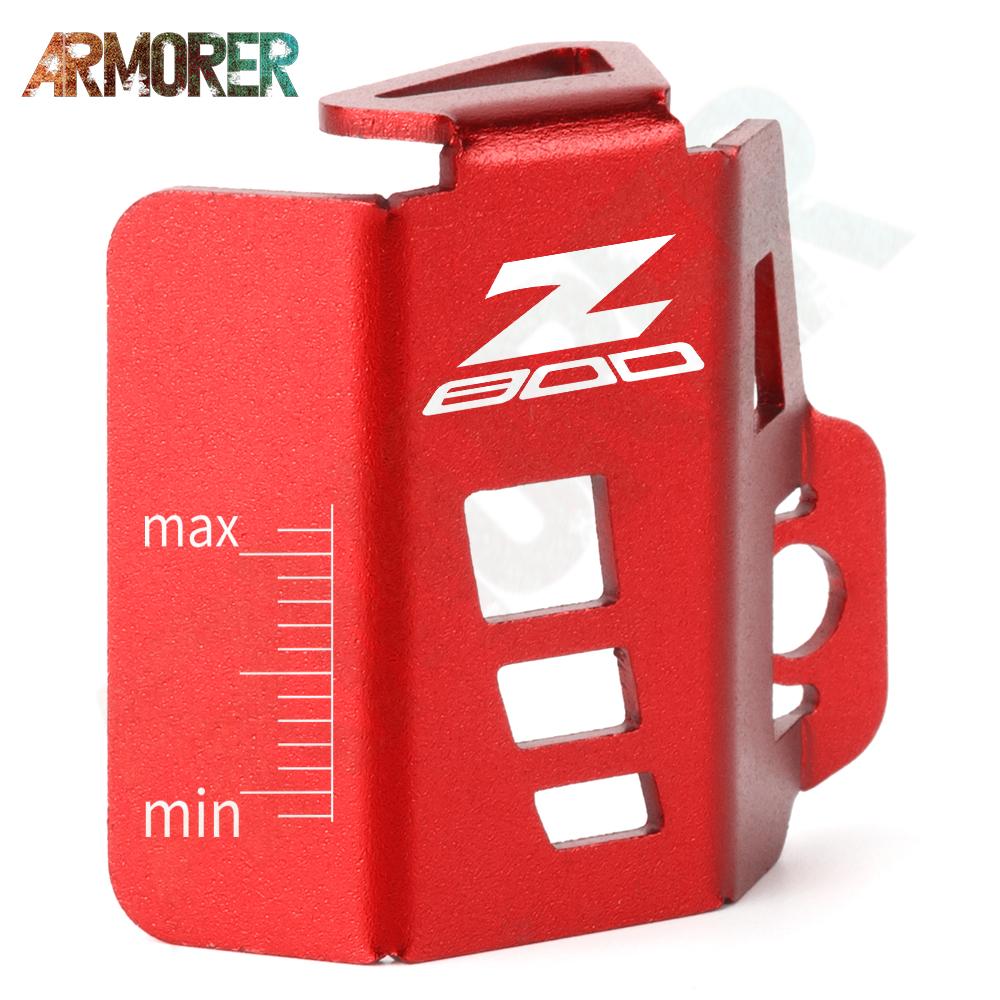 For KAWASAKI Z800 Z 800 CNC Aluminum Motorcycle Accessories Rear Brake Fluid Tank Reservoir Guard Cover Protector 2017