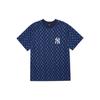 MLB New York Yankees Letter Print Dopamine Graphic Short Sleeve T-Shirt Unisex Tops Dark-Blue 3ATSM1023-50NYS