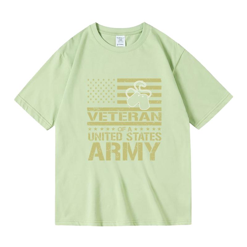 Army Camo Veteran American Flag Design 
