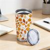 591ml Car Tumbler Autumn Maple Leaf Elements Straw Cup Straight Tumbler Leakproof Tumbler 20oz Car Straw Cup Insulated Travel Cup