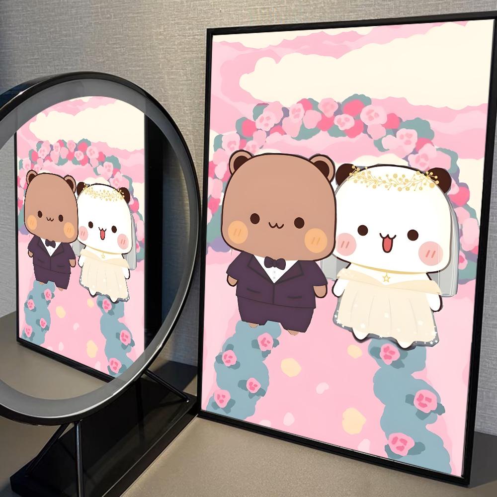 BuBu DuDu Cartoon Vintage Poster Klebende Retro Kraftpapier Aufkleber DIY Zimmer Bar Café Kawaii Raumdeko