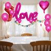1 Set Heart Balloon Inflatable Conjoined Aluminum Foil Happy Valentine's Day Love Letter Balloons Decor for Holiday
